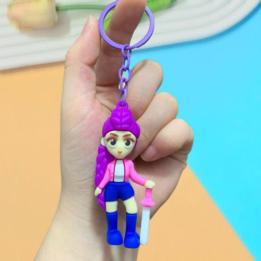 Doll Car Keychain Bag Pendant PVC Soft Rubber Tide Play Small Gift