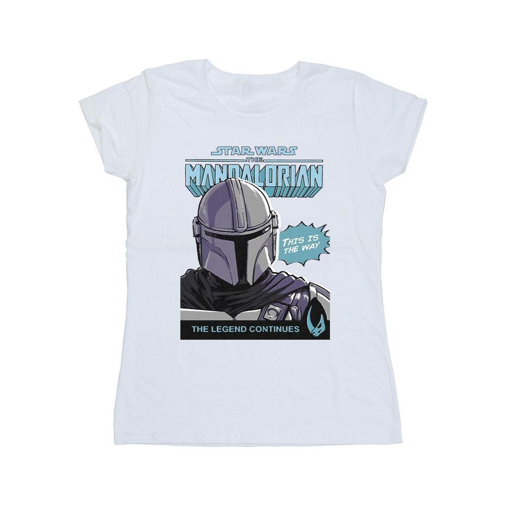 Star Wars The Mandalorian Womens/Ladies Mando Comic Cover Cotton T-Shirt