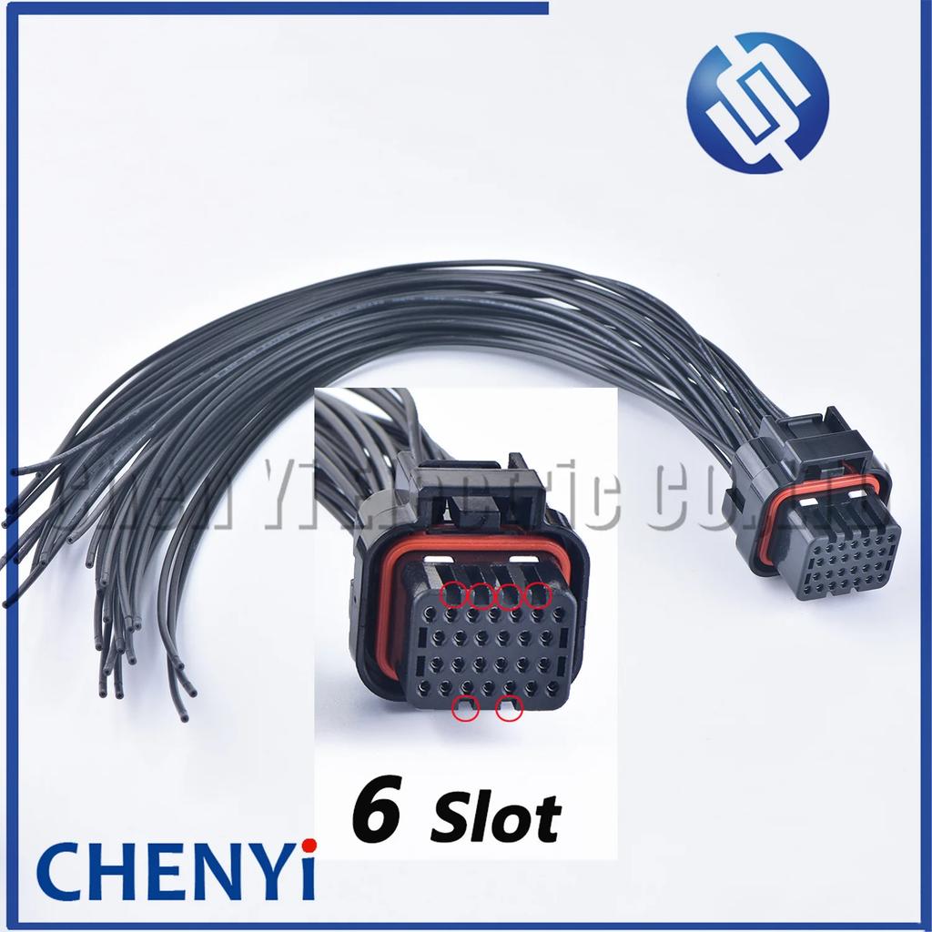 26 Pin Auto ECU Computer Connector Oil Gas Electrical Plug 3-1437290-7 3-1437290-8 1473416-1 1473416-2 With 30cm or 200cm Wires