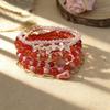 Bohemian holiday style love imitation pearl stacked bracelet ins niche Valentine's Day glass rice bead bracelet tide