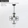American Country Style Crystal Chandelier Iron Nordic Modern Living Room Candle Chandelier Bedroom Home Decoration Lighting