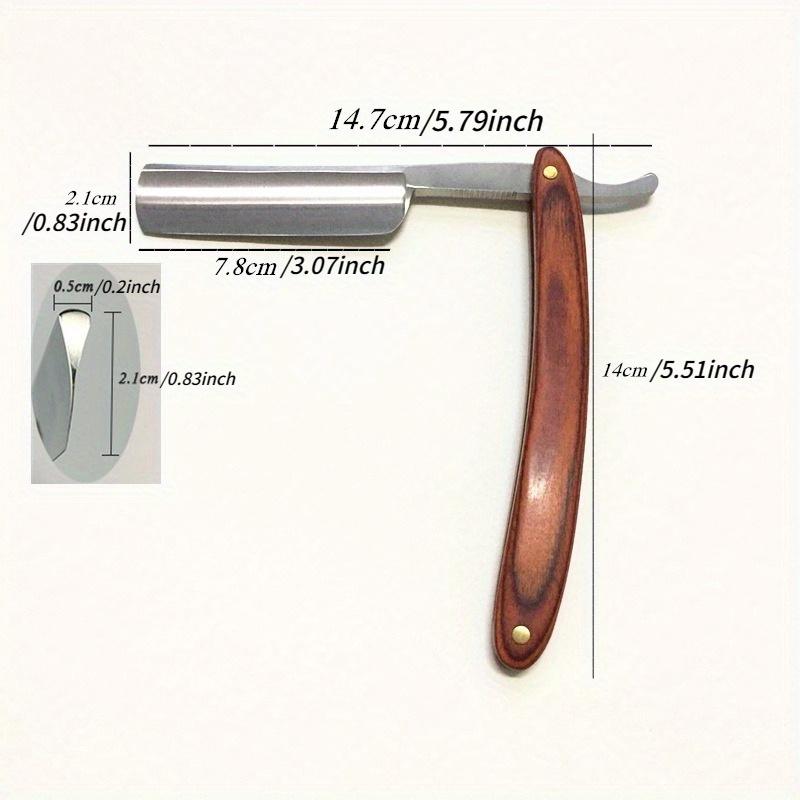 Vintage Old Style Holzgriff Straight Edge Stahl Barber Razor Folding Rasiermesser Haarentfernungswerkzeuge