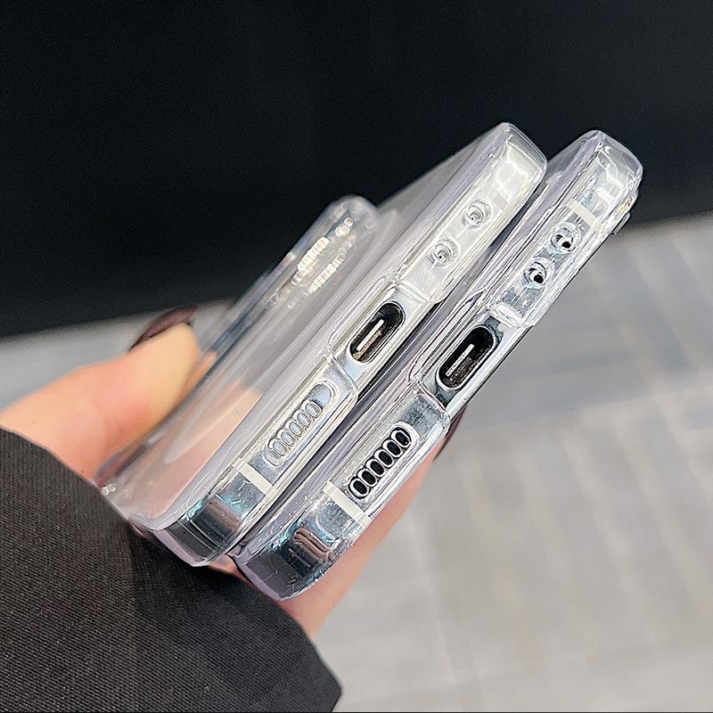 For Samsung Z Flip 7 6 5 4 Case Magnetic For Magsafe Blue and White Flowers Hinged Hard PC Folding Cover For Galaxy Z Flip7 Flip6 Flip5