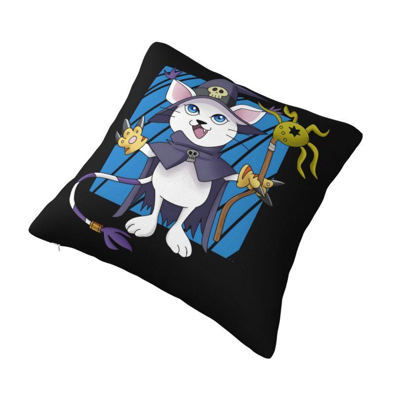 Custom Gatomon Nordic Throw Pillow Cover Adventure Anime Sofa Cushion