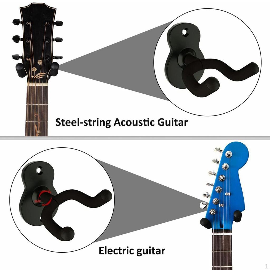 Guitar Wall Mount Display Rack with Screws Easy Install Stand Hanger Hook for Mandolin Lover
