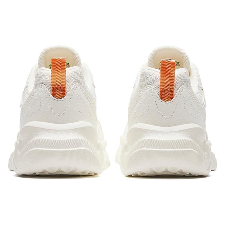 Anta Chao Bai Gz Abrasion Resistant Breathable Low Top Casual Shoes Women's White Orange 122348812-1