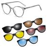 TR90 Magnetic Sleeve Glasses Retro Plug-In Polarized Sunglasses Men's And women's Clip Sunglasses Myopia Glasses Frame