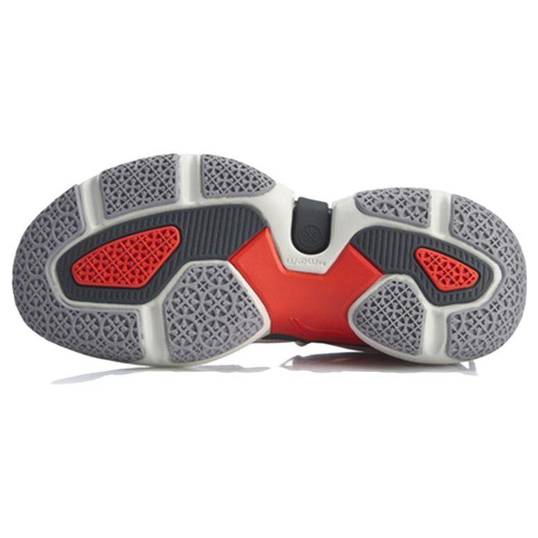 Li Ning Wowtr Shock Absorption Non-Slip Wear-Resistant Low-Top Basketball Shoes Men Sneakers White Gray ABBQ003-4