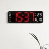 13 Inch Led Digital Alarm Clock Time Date Temperature Week Display Wall Mounted Electronic Wall Clock