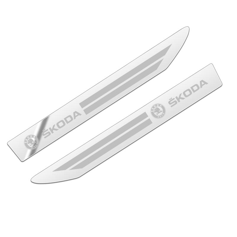 Metal Stainless Steel Side Wing Fender Badge Stylish Door Side Emblem Decal Long Lasting Outdoor Driving Accessories for Skoda ulsh63