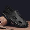 Fashion Summer New Fashion New Handmade Casual Sandals Hand Sewn Style Outdoor Flats Comfort Non-slip Men Breathable Cool Leather Shoes