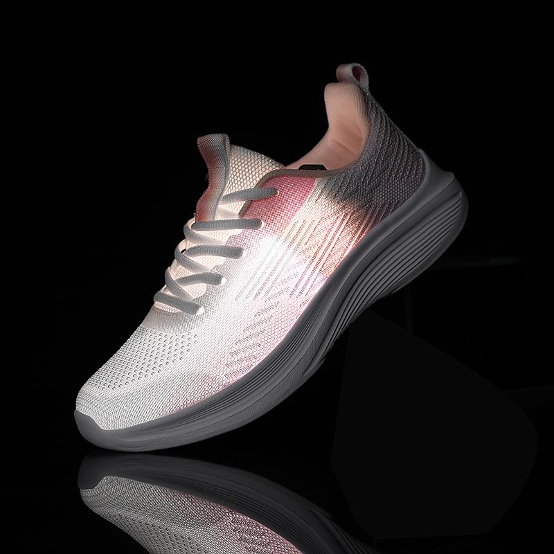 Breathable Knitted Running Shoes Unisex Lightweight Soft Sole Sneakers Non-slip Comfort Casual Trainers for Jogging Walking Fitness