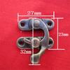 5Pcs Antique Metal Catch Curved Buckle Horn Lock Clasp Hook Jewelry Box Padlock