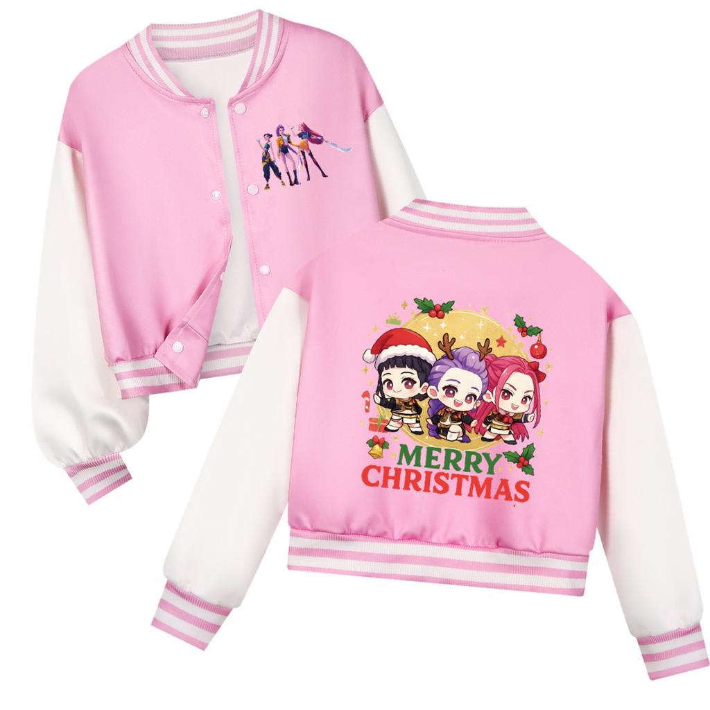 Children's Fashion Casual Long Sleeve Hooded Witch Group Printed Jacket