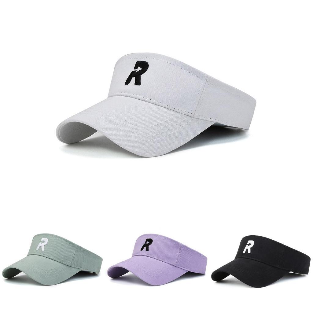 R Cotton Letter Hat Visor Cap Sun Protection Breathable Baseball Gifts Caps