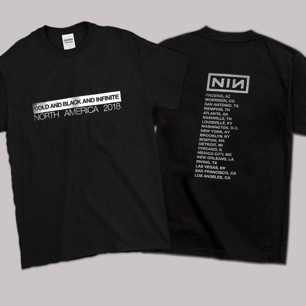 Nine Inch Nails NIN Cold & Black & Infinite 2018 Tour Shirt S to 2XL Unisex T-Shirt S