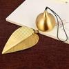 Japanese Luck Leaf Wind Chimes for Outside Brass Wind Bells Indoor Garden Bells Campanula Handmade Garden Decorations
