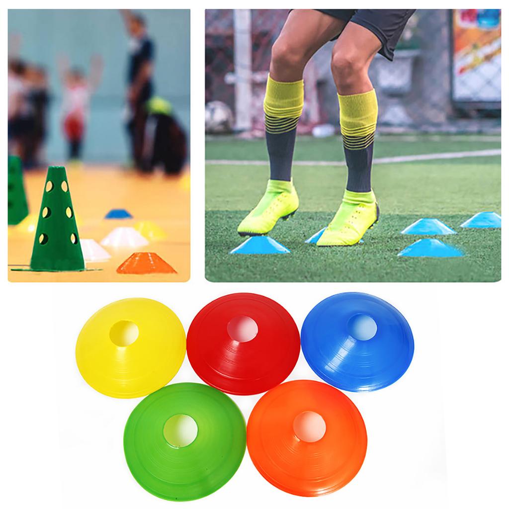 10Pcs Agility Soccer Cones with Plastic Brackets Agility Football Cones Replacement for Indoor & Outdoor Games Durable