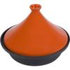 Gusseisen-Tajine - GEMÜTLICH & TRENDIG - Alle Herdarten inkl. Induktion - Ø 30 cm - Orange / Schwarz