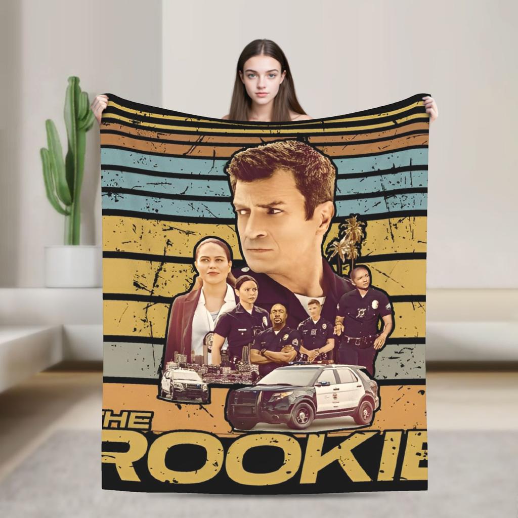 TV seriál The Rookie Flanelové deky Měkká přehozová deka do obývacího pokoje Piknik Grafické přehozy na postel Potah na pohovku