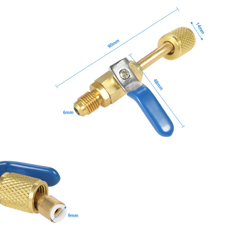 

Хладагент для кондиционирования воздуха 3 шт. с цветовой кодировкой R410A R134A запорные клапаны для шлангов для заправки кондиционеров, ОВКВ, холодильного оборудования