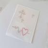 3D Rhinestone Chain  Photo Card Stickers Korean Style Music Note Wing Crystal Diamond Sticker for Scrapbook Journal