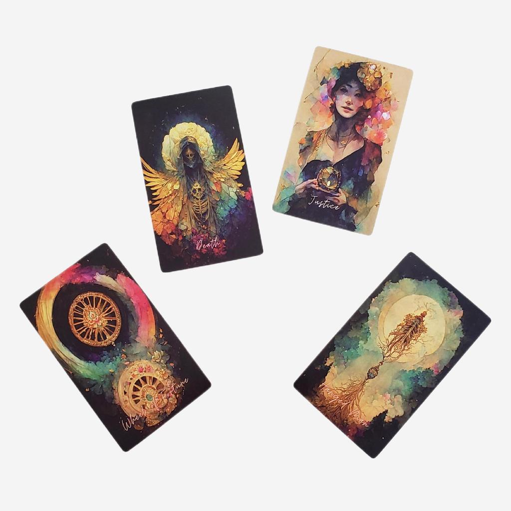 12x7cm Vesmír Měsíc Tarotová Karta 78 Karet/Sada Balíček Rodinná Zábava Stolní Hra Věštecké Karty
