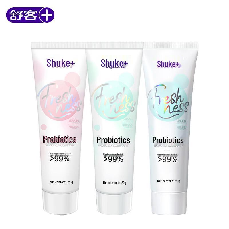 Saky Probiotic Toothpaste Trio (Berry, Sea Breeze, Fresh Fruit - 3x120g)