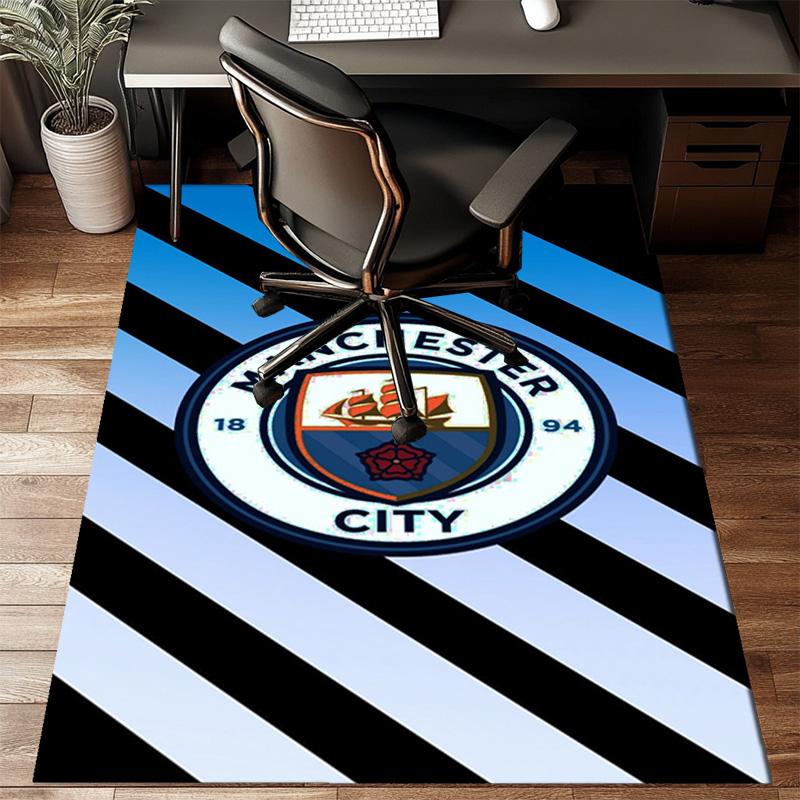 City Football Club Printed Office Carpet Chair Cushion  Entryway Rug, Rugs for Living Room, Bedroom Christmas gifts