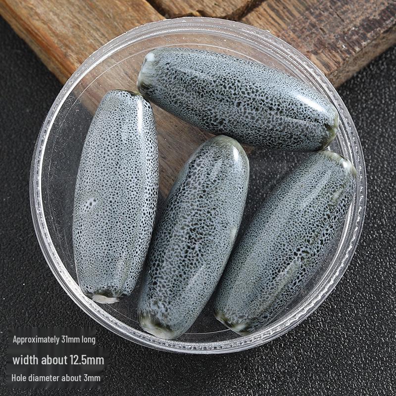 Large Oval Ceramic Beads for DIY Jewelry: Flower Glaze, Retro Straight Hole, Ideal for Bracelets and Necklaces.