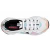 Skechers DLites 3.0 Zenway Leather Synthetic Round Toe Lace-Up Low-Top Dad Sneakers Women Sneakers White Pink 12955-WPKB