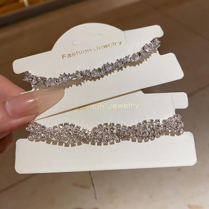 No Ip Included Womens Geometric Pearl Bracelet With Zirconia Accents For Fashion And Gift