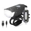 USB Rechargeable Bike Light Set Practical Bicycle-Front Headlight-and Back Taillight Easy to Install Cycling Accessories