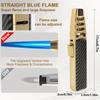 Refillable Butane Torch Lighter with Adjustable Flame Windproof,Lockfire Switch,Ideal for BBQ  Baking,Reaches 2372℉ High Temperature,Portable Design