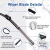 Car Wiper Blade Blades For Nissan Titan 2004-2012 24"+22" Windshield Windscreen Clean Rubber Silicon Cars Wipers Accessories