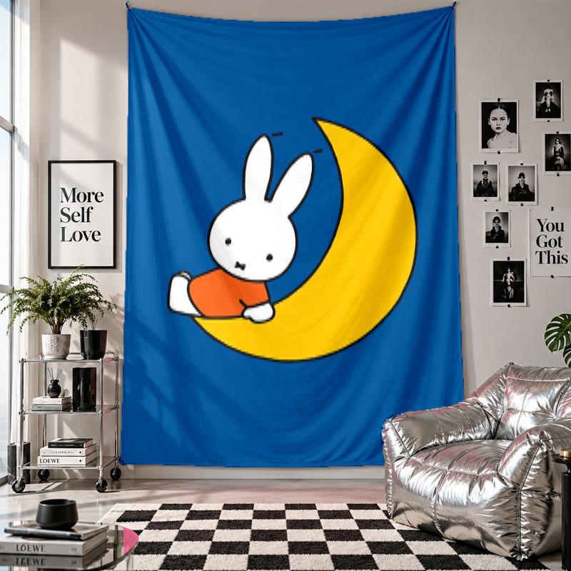 Wall TapestryMiffy Art Hanging Cloth Decorative Background Cover for Room Decoration