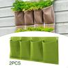 2 Pieces Hanging Grow Bags Gardening Planter Pockets Horizontal Breathable Flower Containers for