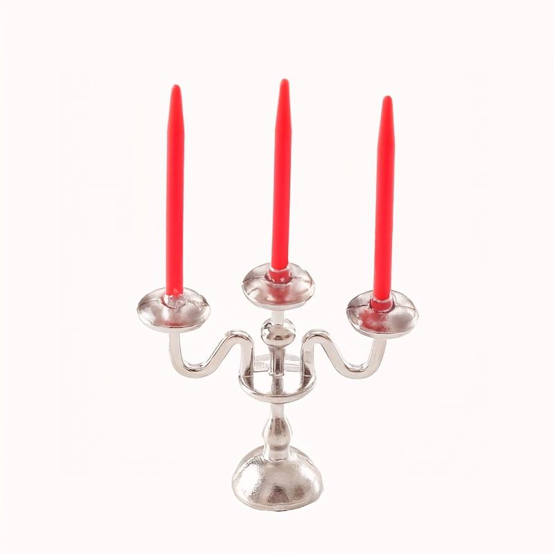 Mini Vintage Three-armed Candlestick Home Table Decor