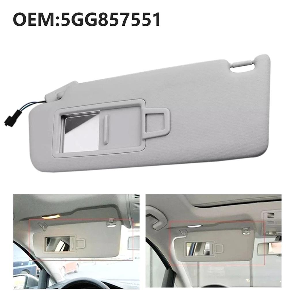 Sunvisor Sunshade Left Side Assembly 5GG857552 Simple Installation Suitable for Golf 7 Heat UV Resistant Easy To Mount