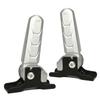Rear Seat Step Rest for Electric Bikes, Metal Footrest Pair with Grooved Contact Area and Swing-Back Base for Daily Travel Support Use