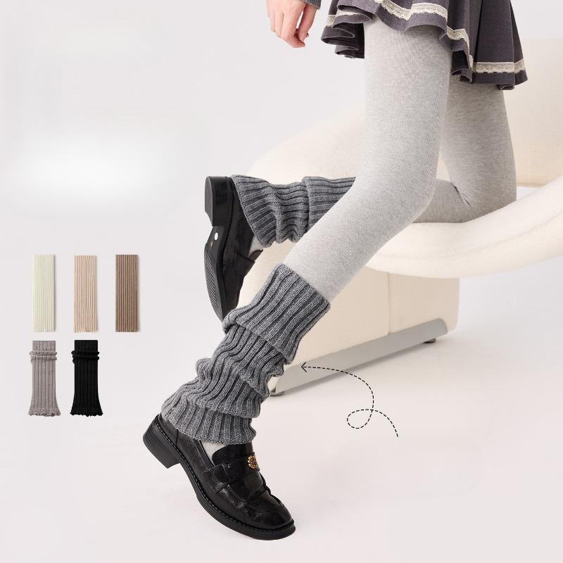 Female Autumn and Winter Warm Calf UGg Boots Knitted Leg Warmers Pile Socks