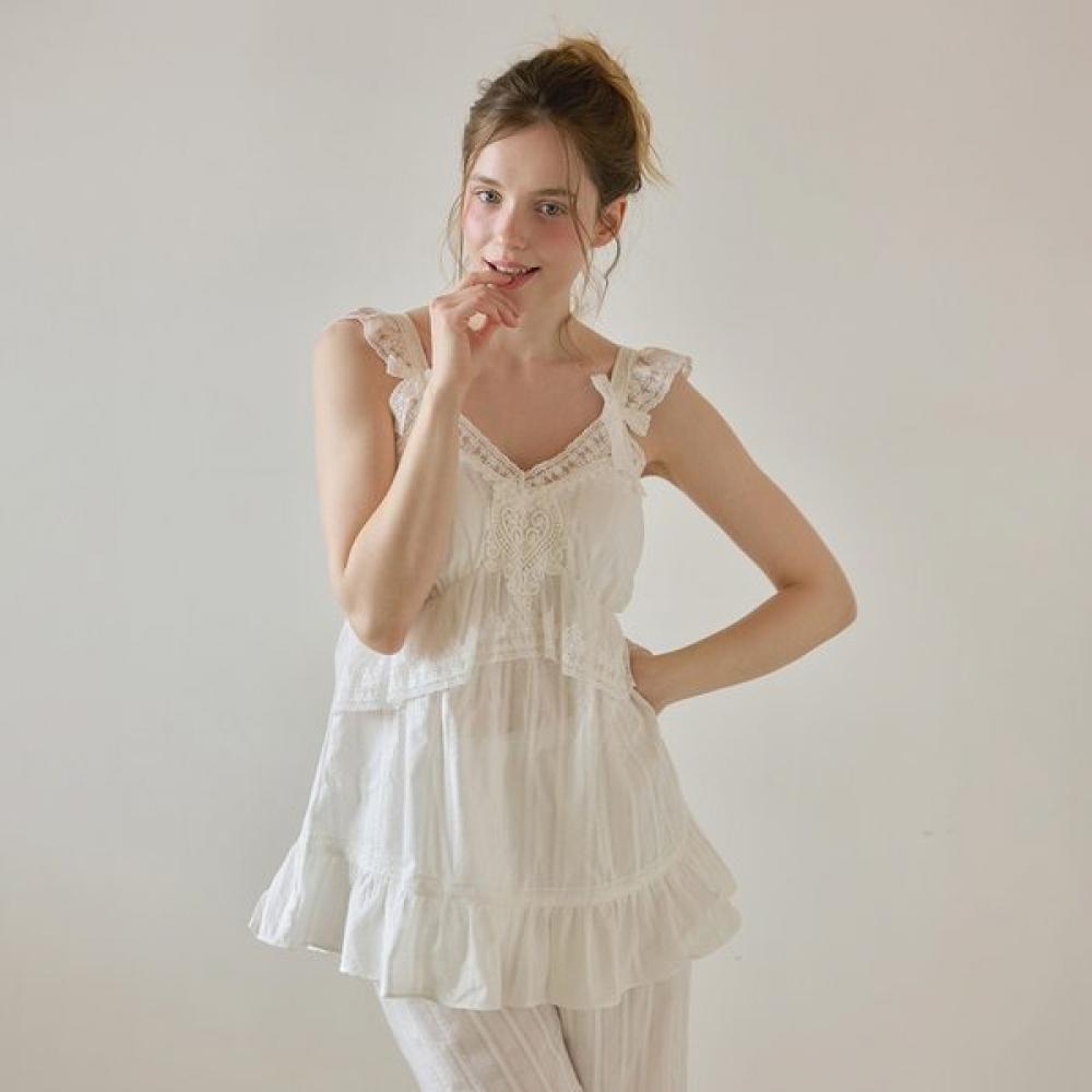 Lunaluz Women S LIna Cotton Bra Cup Built In SleeveleSS Two Piece pajamaS