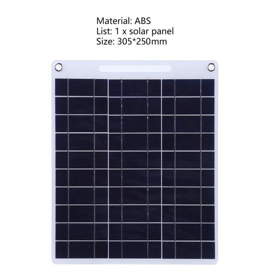 Solar Panel Dual USB Heat-Resistant Quick Charge ABS Good Toughness Solar Plate Outdoor Supplies