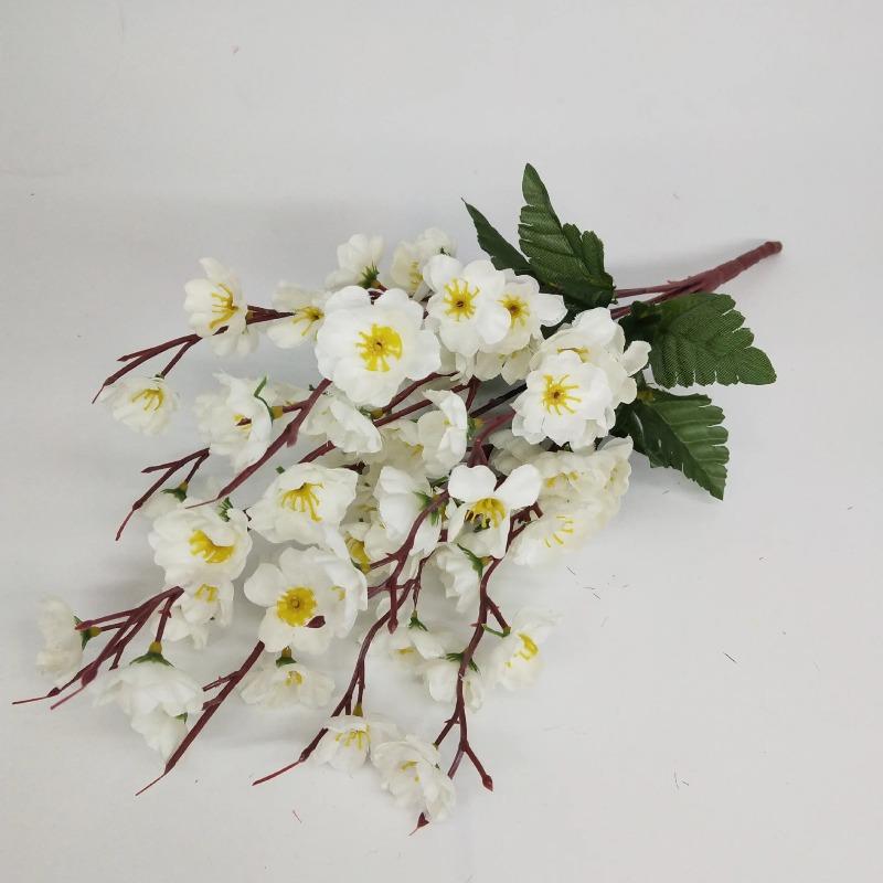 9 Forks Sakura Artificial Flowers Bouquet Peach Blossom for Garden Party Wedding Marriage Decoration Home Table Vase Ornament