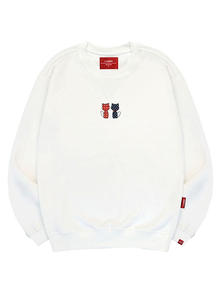 Ellamo Couple Cat Sweatshirt Unisex Plus Size S~4Xl (Type A)