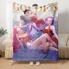 Grupo de Chicas Anime K-POP Manta Suave y Cálida Cuatro Estaciones Manta Gruesa de Punto de Poliéster para Todas las Estaciones para Cama, Camping, Viaje Regalo Perfecto