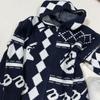 In Stock: Korean Niche Deer Rose Jacquard Hooded Knit Sweater Coat - Women's Loose, Cozy Style