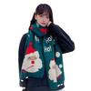 Red Santa Claus Scarf for Women in Winter Versatile Thickened and Warm Student Couple New Year Gift Knitted Long Scarf