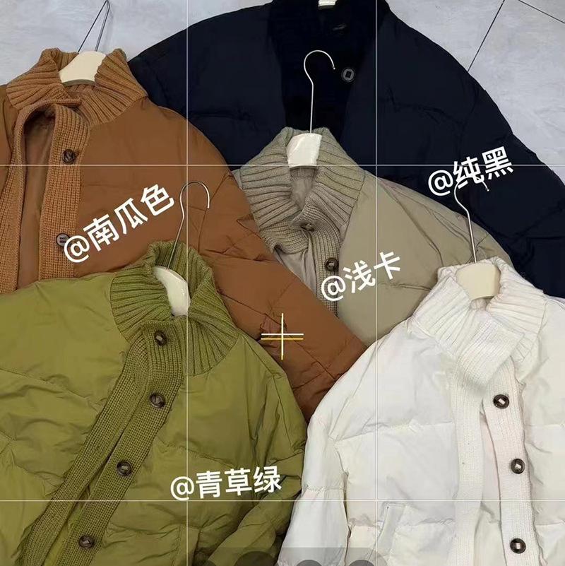 Wool splicing turtleneck down jacket women's short winter new fashion design thickened fashion warm jacket