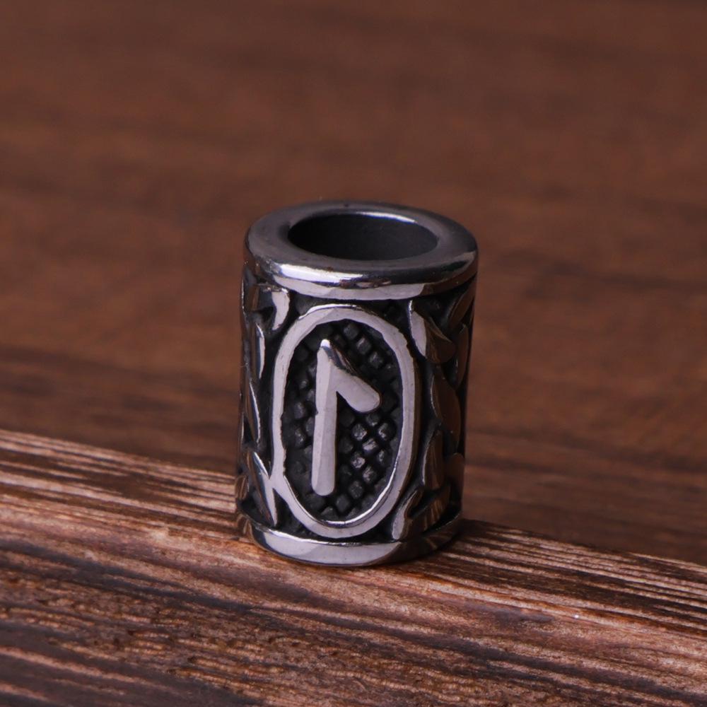 Nordic Viking Rune Titanium Steel Retro Beads